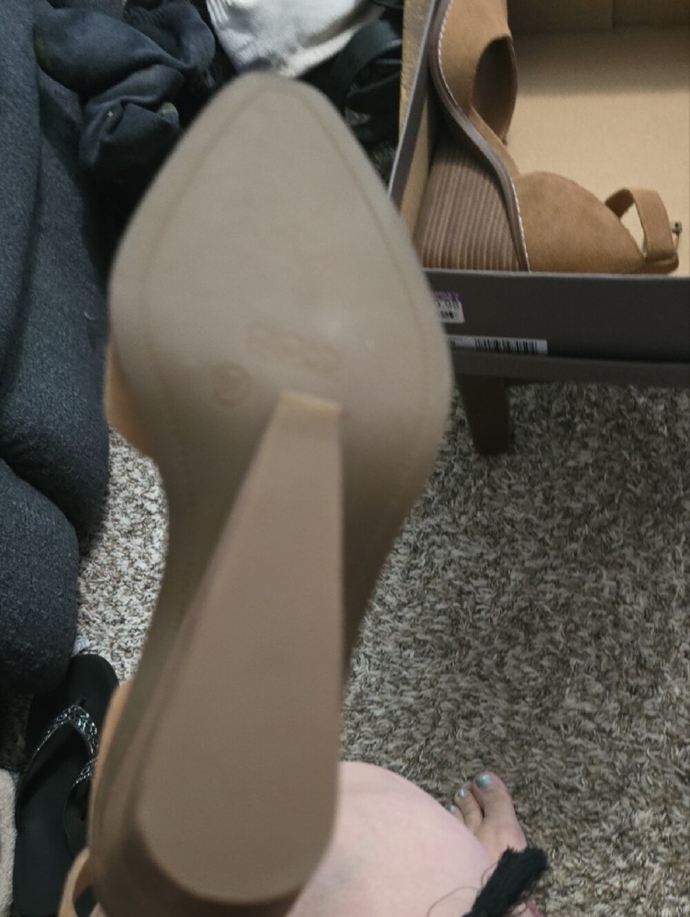 Crown Vintage Tan Suede Doriss Block Heel Sandals - Picture 3 of 6